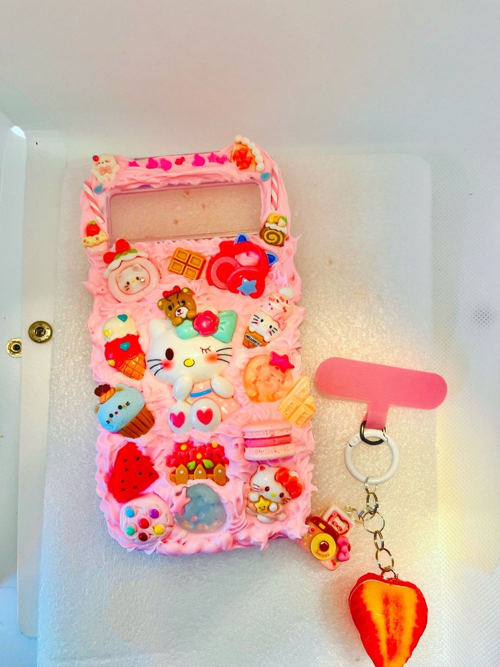 Pink Kawaii Decoden Phone Case with Cute Charms Hello Kitty Any phone model